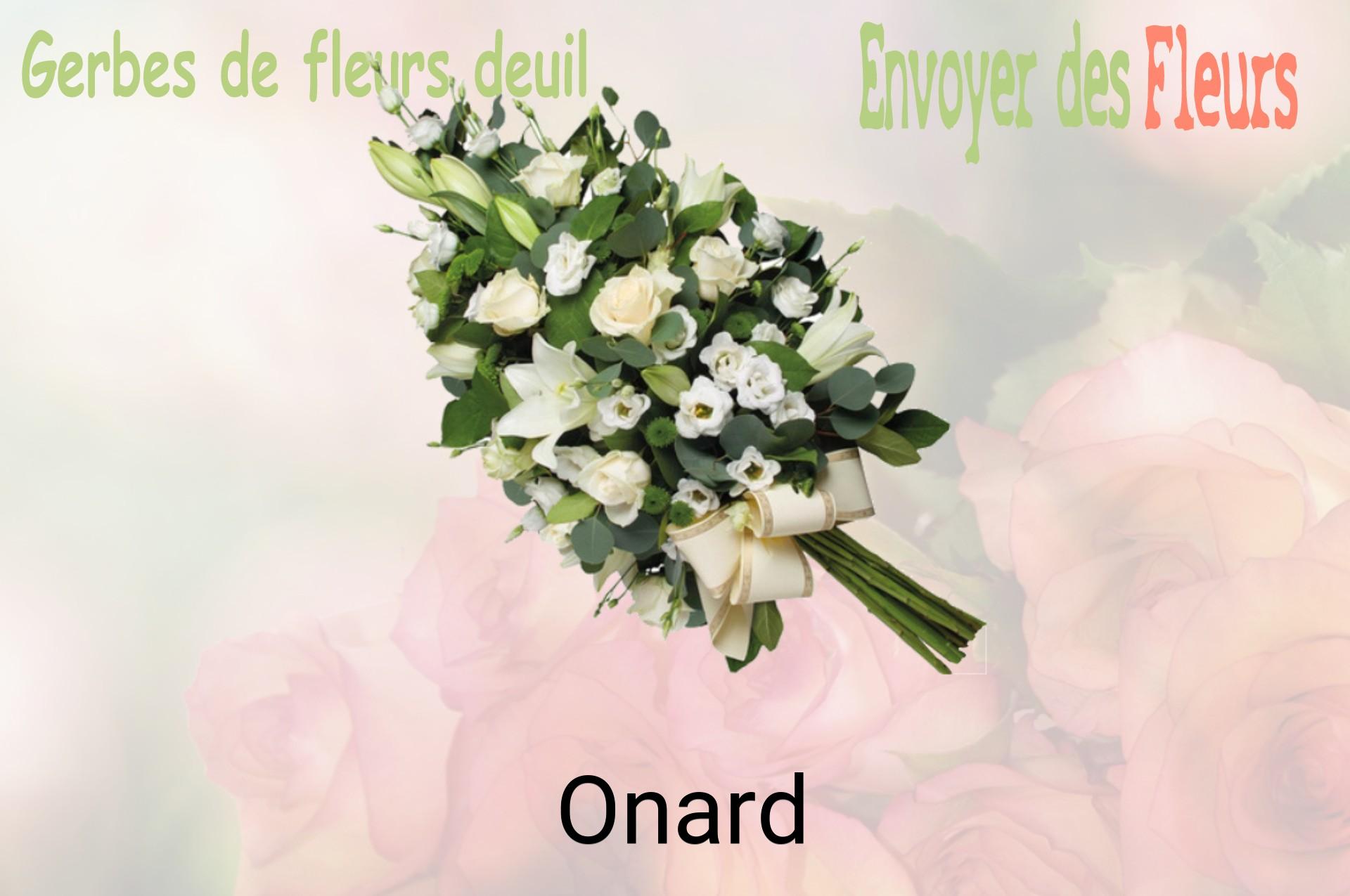 Gerbe de fleurs de deuil livrée à Onard